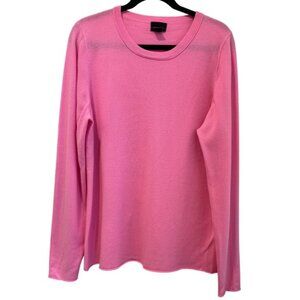 J Crew Italian Cashmere Crewneck Sweater Pink Size XXL
